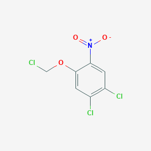 molecular formula C7H4Cl3NO3 B13248805 1,2-Dichloro-4-(chloromethoxy)-5-nitrobenzene 