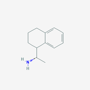 molecular formula C12H17N B13248817 (1S)-1-(1,2,3,4-tetrahydronaphthalen-1-yl)ethan-1-amine 