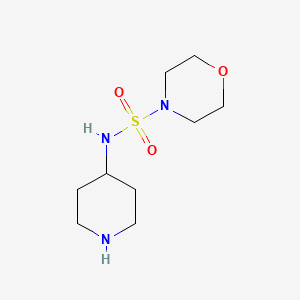 molecular formula C9H19N3O3S B13248825 N-(Piperidin-4-YL)morpholine-4-sulfonamide 