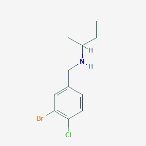 molecular formula C11H15BrClN B13248833 [(3-Bromo-4-chlorophenyl)methyl](butan-2-yl)amine 
