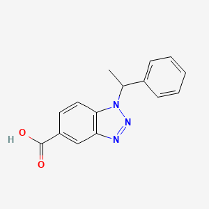 1-(1-phenylethyl)-1H-1,2,3-benzotriazole-5-carboxylic acid