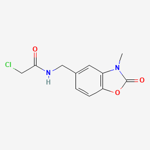 2-chloro-N-[(3-methyl-2-oxo-2,3-dihydro-1,3-benzoxazol-5-yl)methyl]acetamide