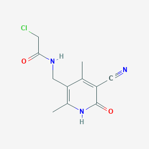 2-chloro-N-[(5-cyano-2,4-dimethyl-6-oxo-1,6-dihydropyridin-3-yl)methyl]acetamide