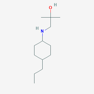 molecular formula C13H27NO B13248906 2-Methyl-1-[(4-propylcyclohexyl)amino]propan-2-ol 