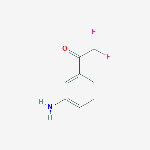 molecular formula C8H7F2NO B13249068 1-(3-Aminophenyl)-2,2-difluoroethan-1-one 