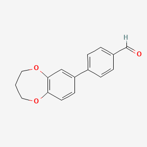 4-(3,4-dihydro-2H-1,5-benzodioxepin-7-yl)benzenecarbaldehyde