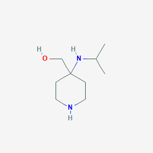 molecular formula C9H20N2O B13249125 {4-[(Propan-2-yl)amino]piperidin-4-yl}methanol 