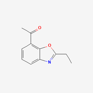 molecular formula C11H11NO2 B1324915 1-(2-Ethyl-1,3-benzoxazol-7-yl)-1-ethanone CAS No. 952182-97-7