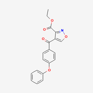 molecular formula C19H15NO5 B1324923 Ethyl 4-(4-phenoxybenzoyl)-3-isoxazolecarboxylate CAS No. 952183-09-4