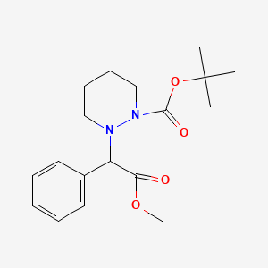 tert-Butyl 2-(2-methoxy-2-oxo-1-phenylethyl)tetrahydropyridazine-1(2H)-carboxylate
