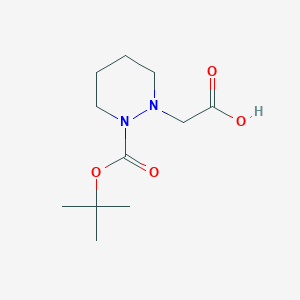 molecular formula C11H20N2O4 B1324932 2-[2-(tert-Butoxycarbonyl)tetrahydro-1(2H)-pyridazinyl]acetic acid CAS No. 952183-19-6