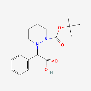 2-[2-(tert-Butoxycarbonyl)tetrahydro-1(2H)-pyridazinyl]-2-phenylacetic acid