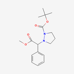 Tert-butyl 2-(2-methoxy-2-oxo-1-phenylethyl)pyrazolidine-1-carboxylate