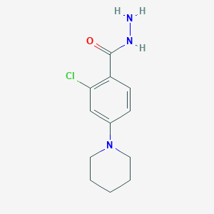 molecular formula C12H16ClN3O B1324937 2-Chloro-4-(piperidin-1-yl)benzohydrazide CAS No. 952183-28-7