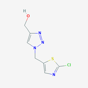 molecular formula C7H7ClN4OS B1324938 {1-[(2-Chloro-1,3-thiazol-5-yl)methyl]-1H-1,2,3-triazol-4-yl}methanol CAS No. 952183-33-4