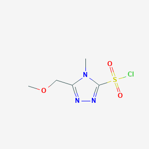 molecular formula C5H8ClN3O3S B13249414 5-(methoxymethyl)-4-methyl-4H-1,2,4-triazole-3-sulfonyl chloride 