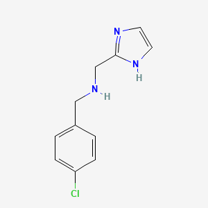 molecular formula C11H12ClN3 B13249440 [(4-Chlorophenyl)methyl](1H-imidazol-2-ylmethyl)amine 