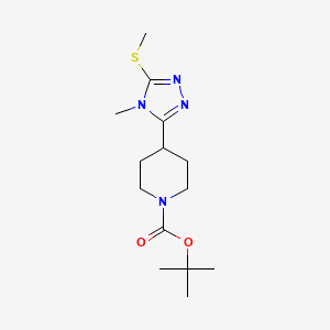 tert-Butyl 4-[4-methyl-5-(methylsulfanyl)-4H-1,2,4-triazol-3-yl]tetrahydro-1(2H)-pyridinecarboxylate