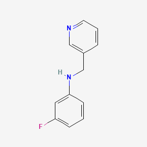 molecular formula C12H11FN2 B13249450 3-fluoro-N-(pyridin-3-ylmethyl)aniline 
