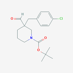 Tert-butyl 3-(4-chlorobenzyl)-3-formyltetrahydro-1(2H)-pyridinecarboxylate
