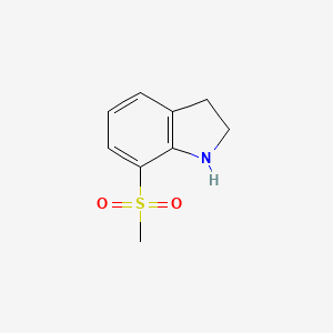 molecular formula C9H11NO2S B13249491 7-methanesulfonyl-2,3-dihydro-1H-indole 