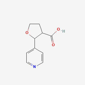 molecular formula C10H11NO3 B13249535 2-(Pyridin-4-yl)oxolane-3-carboxylic acid 