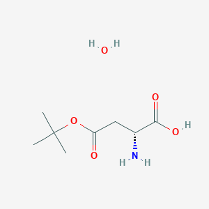 molecular formula C8H17NO5 B13249613 (2R)-2-Amino-4-(tert-butoxy)-4-oxobutanoic acid hydrate 