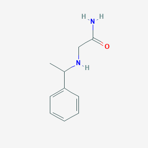 molecular formula C10H14N2O B13249620 2-[(1-Phenylethyl)amino]acetamide 