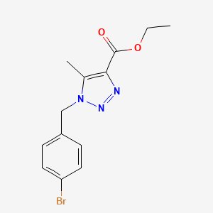 molecular formula C13H14BrN3O2 B1324963 ethyl 1-(4-bromobenzyl)-5-methyl-1H-1,2,3-triazole-4-carboxylate CAS No. 852180-99-5