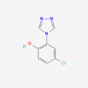 molecular formula C8H6ClN3O B13249651 4-chloro-2-(4H-1,2,4-triazol-4-yl)phenol 
