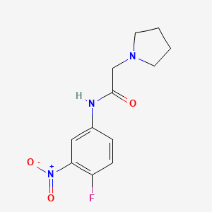molecular formula C12H14FN3O3 B1324966 N-(4-Fluoro-3-nitrophenyl)-2-(pyrrolidin-1-yl)acetamide CAS No. 952182-62-6