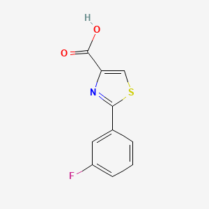 molecular formula C10H6FNO2S B1324967 2-(3-Fluorophenyl)-1,3-thiazole-4-carboxylic acid CAS No. 886369-06-8