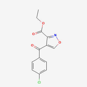 molecular formula C13H10ClNO4 B1324970 Ethyl 4-(4-chlorobenzoyl)-3-isoxazolecarboxylate CAS No. 952182-77-3