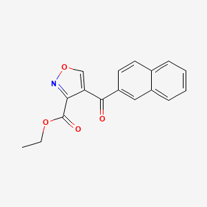 molecular formula C17H13NO4 B1324971 Ethyl 4-(2-naphthylcarbonyl)-3-isoxazolecarboxylate CAS No. 952182-79-5