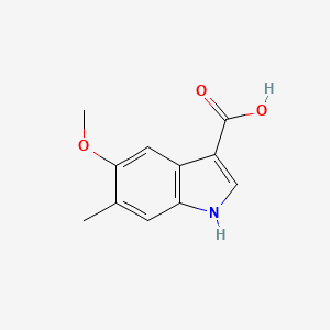 molecular formula C11H11NO3 B13249713 5-Methoxy-6-methyl-1H-indole-3-carboxylic acid 
