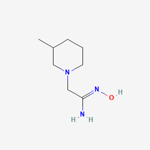 molecular formula C8H17N3O B1324972 1-(羟基亚胺)-2-(3-甲基哌啶基)乙胺 CAS No. 952182-81-9