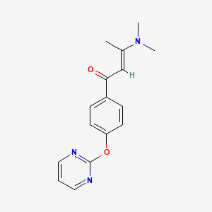 molecular formula C16H17N3O2 B1324973 3-(Dimethylamino)-1-(4-(pyrimidin-2-yloxy)phenyl)but-2-en-1-one CAS No. 952182-85-3