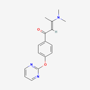 molecular formula C16H17N3O2 B1324973 3-(Dimethylamino)-1-[4-(pyrimidin-2-yloxy)phenyl]but-2-en-1-one CAS No. 952182-85-3