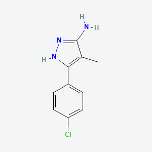 molecular formula C10H10ClN3 B1324978 3-(4-chlorophenyl)-4-methyl-1H-pyrazol-5-amine CAS No. 1093060-49-1
