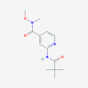 molecular formula C13H19N3O3 B1324983 2-(2,2-Dimethyl-propionylamino)-N-methoxy-N-methyl-isonicotinamide CAS No. 946681-81-8