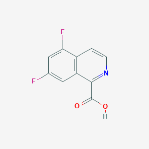 molecular formula C10H5F2NO2 B13249894 5,7-Difluoroisoquinoline-1-carboxylic acid 