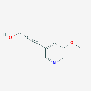 molecular formula C9H9NO2 B1324996 3-(5-Methoxypyridin-3-yl)prop-2-yn-1-ol CAS No. 898561-63-2