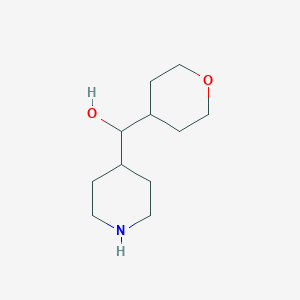 molecular formula C11H21NO2 B13250078 Oxan-4-yl(piperidin-4-yl)methanol 