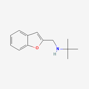 molecular formula C13H17NO B13250093 (1-Benzofuran-2-ylmethyl)(tert-butyl)amine 