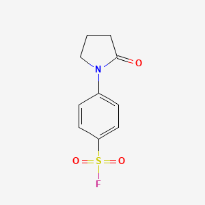 molecular formula C10H10FNO3S B13250111 4-(2-Oxopyrrolidin-1-yl)benzene-1-sulfonyl fluoride 