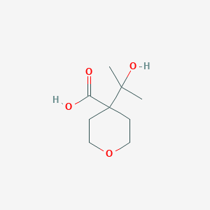 molecular formula C9H16O4 B13250167 4-(2-Hydroxypropan-2-yl)oxane-4-carboxylic acid 