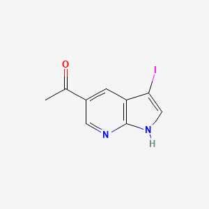 molecular formula C9H7IN2O B1325020 1-(3-Iodo-1H-pyrrolo[2,3-b]pyridin-5-yl)ethanone CAS No. 1015609-03-6