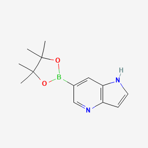 molecular formula C13H17BN2O2 B1325025 6-(4,4,5,5-Tetramethyl-1,3,2-dioxaborolan-2-yl)-1H-pyrrolo[3,2-b]pyridine CAS No. 1045855-91-1