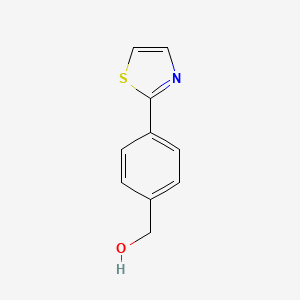 molecular formula C10H9NOS B1325032 [4-(1,3-Thiazol-2-yl)phenyl]methanol CAS No. 454678-91-2