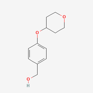 molecular formula C12H16O3 B1325035 [4-(Tetrahydropyran-4-yloxy)phenyl]methanol CAS No. 892501-95-0